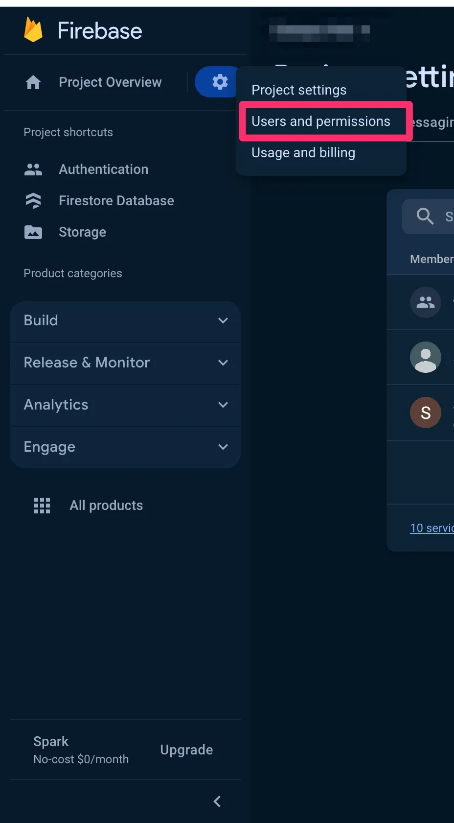 Раздел Users & Permissions