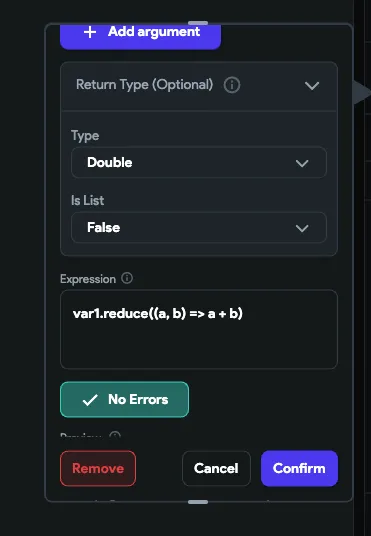 Суммирование списка через reduce