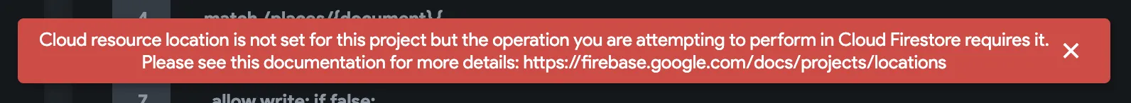 Ошибка cloud resource location is not set