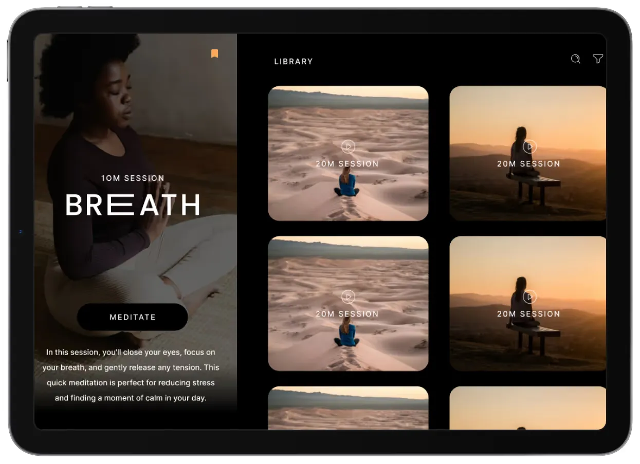 Приложение для медитации на iPad
